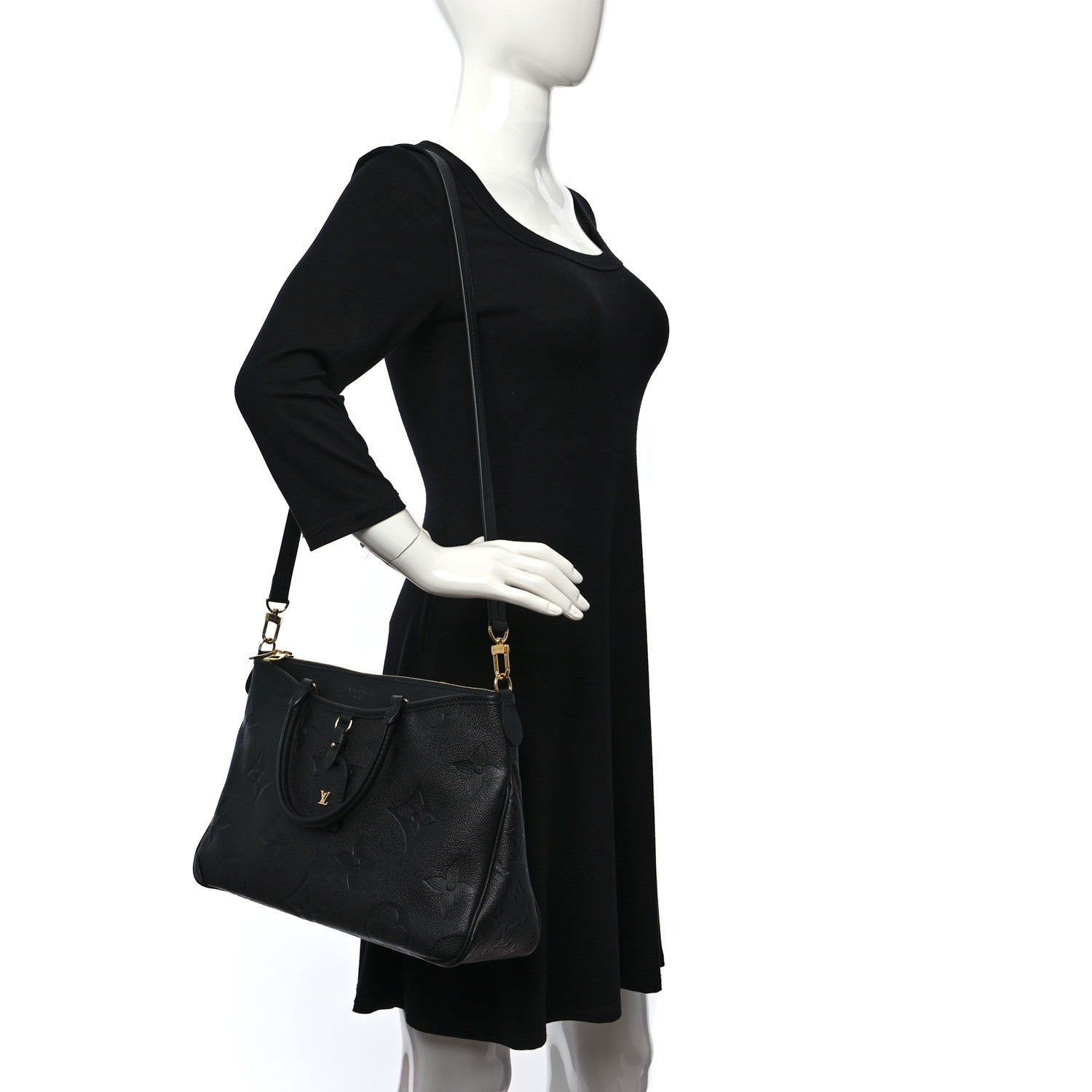 Louis Vuitton Empreinte Monogram Giant Trianon MM Black 2 of 8