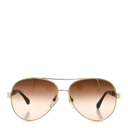 Chanel Lambskin Quilted CC 4195-Q Sunglasses Gold 2 of 7