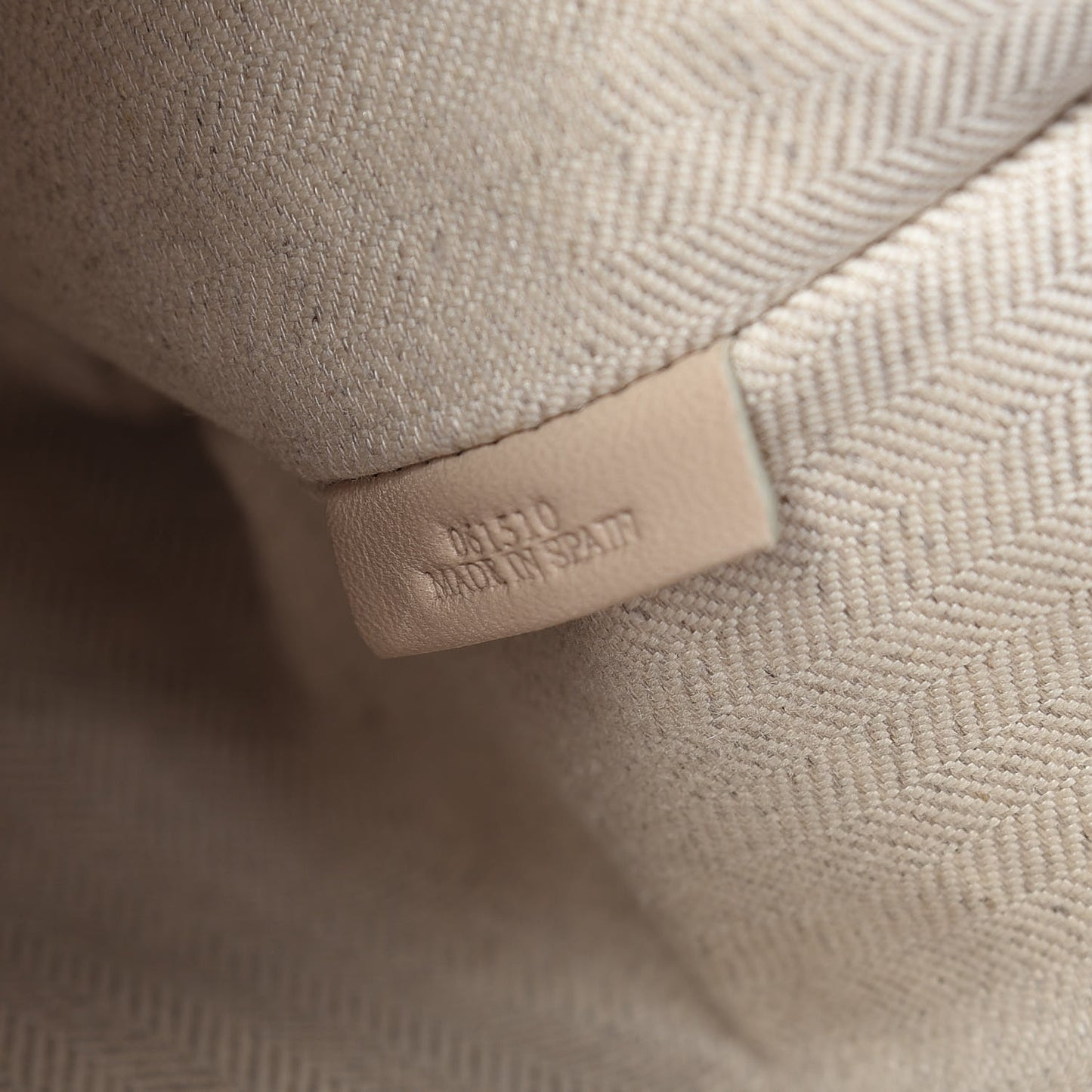 Calfskin Linen Embossed Large T Pouch Light Blue