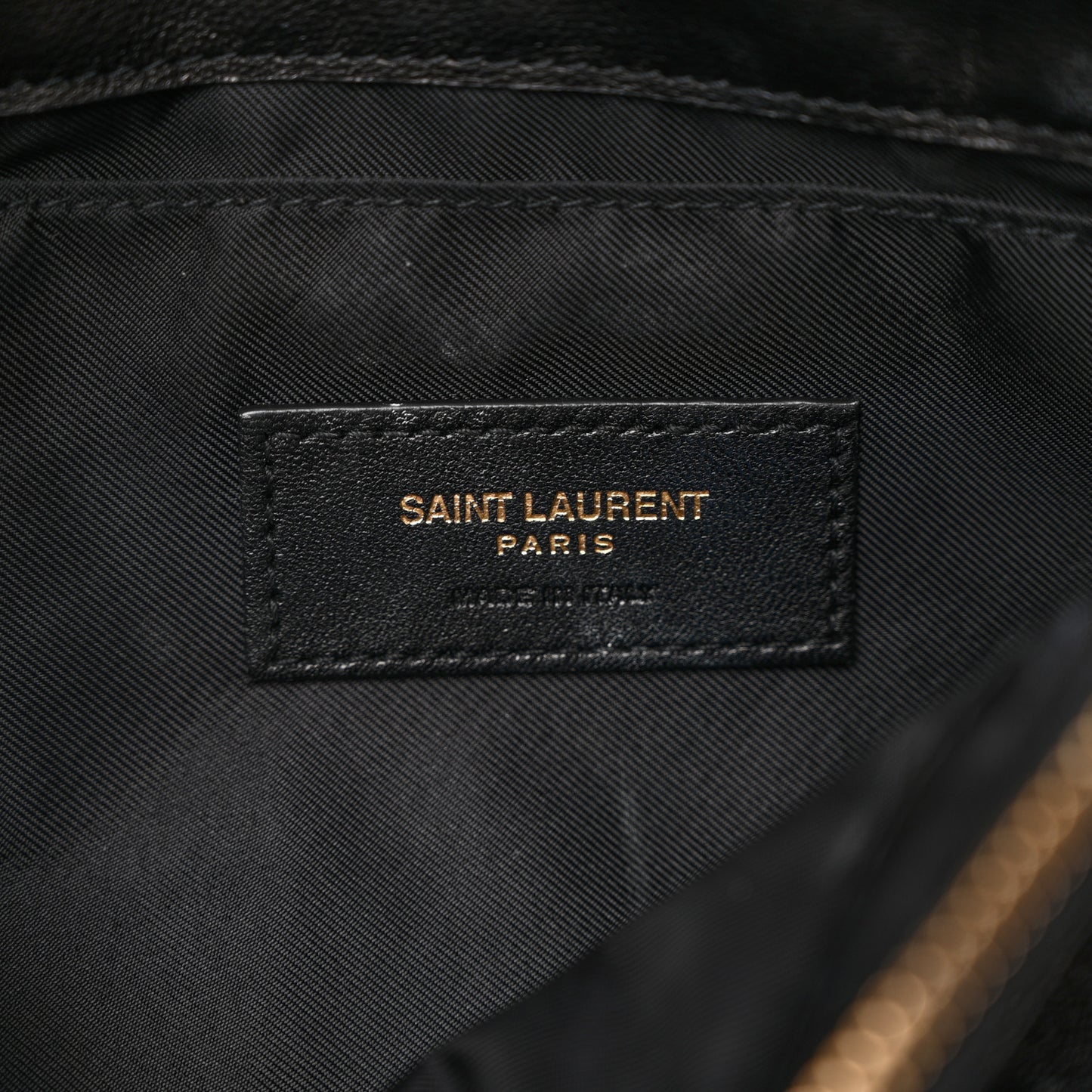 Lambskin Quilted Gaby Cosmetic Pouch Black