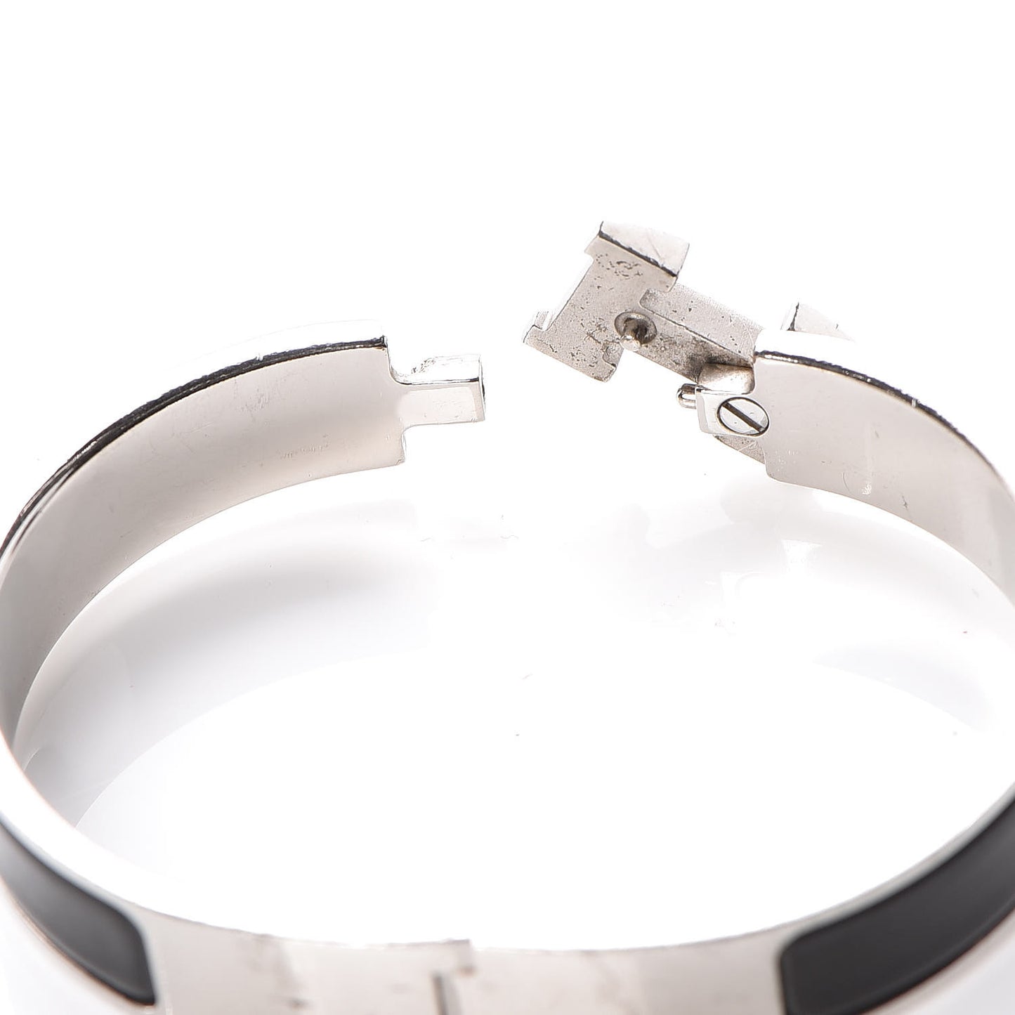 Enamel Narrow Clic Clac H Bracelet PM Black