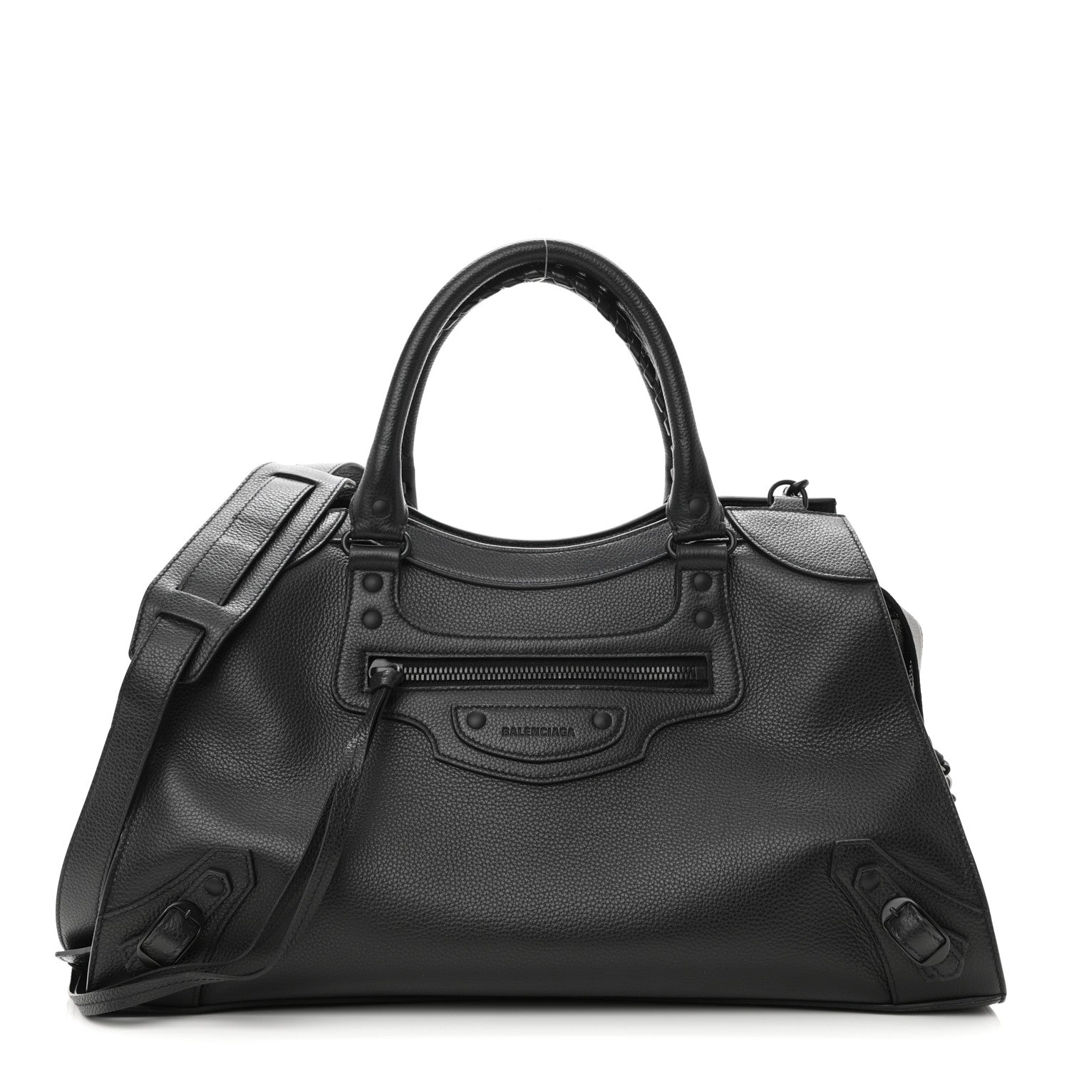 Balenciaga Grained Calfskin Neo Classic Black Hardware Medium City Black 1 of 10