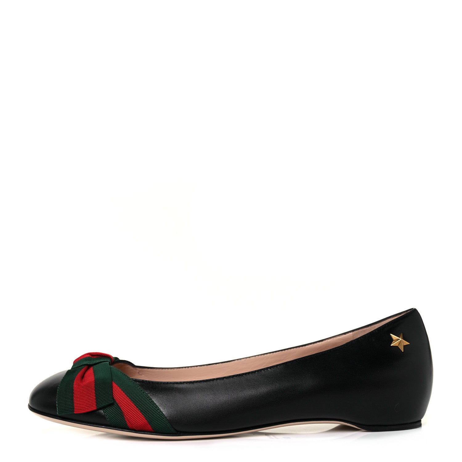 Gucci Calfskin Web Ballerina Flat 39 Black 1 of 9