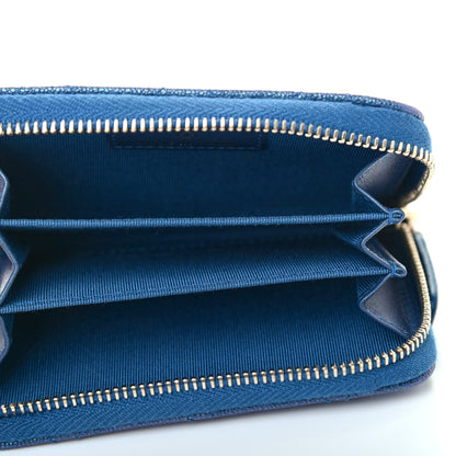 Chanel Iridescent Caviar Quilted Zip Around Coin Purse Dark Blue 4 of 6