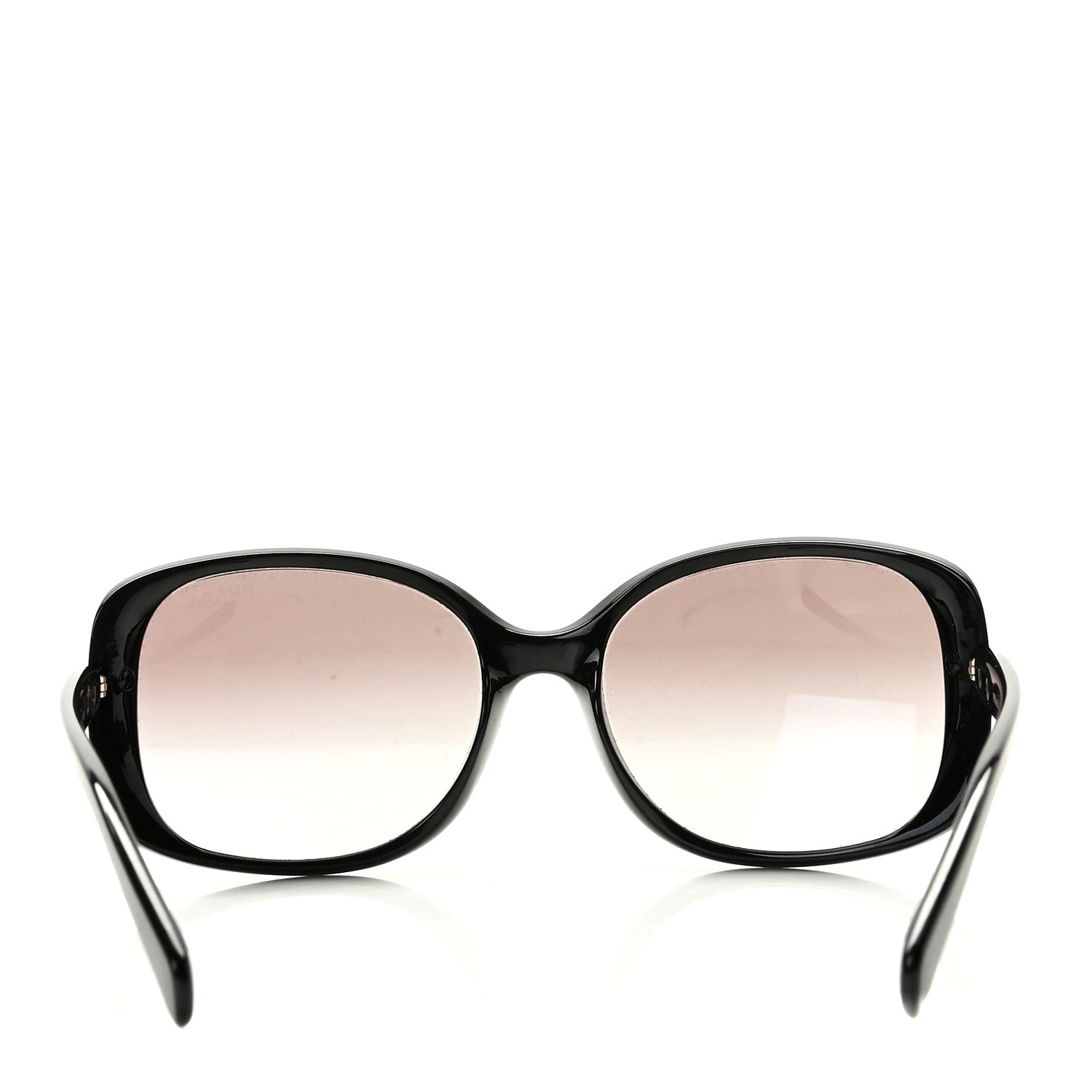 Prada Acetate Square Sunglasses SPR 08O Black 5 of 8
