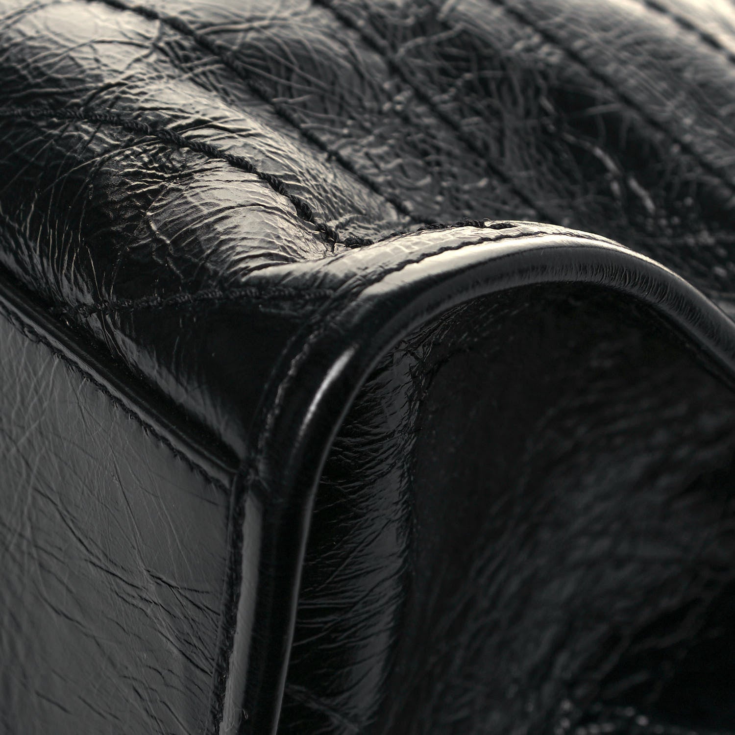Saint Laurent Crinkled Calfskin Matelasse Monogram Medium Niki Shopper Tote Black 12 of 12