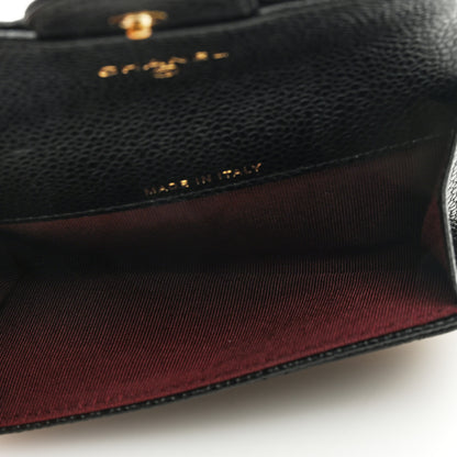 Chanel Caviar Quilted Flap Card Holder Wallet Black 5 of 7