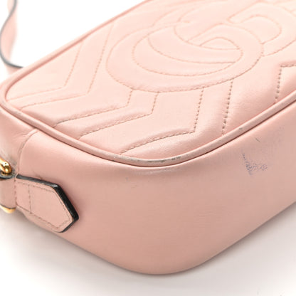 Gucci Calfskin Matelasse Mini GG Marmont Chain Shoulder Bag Perfect Pink 12 of 24