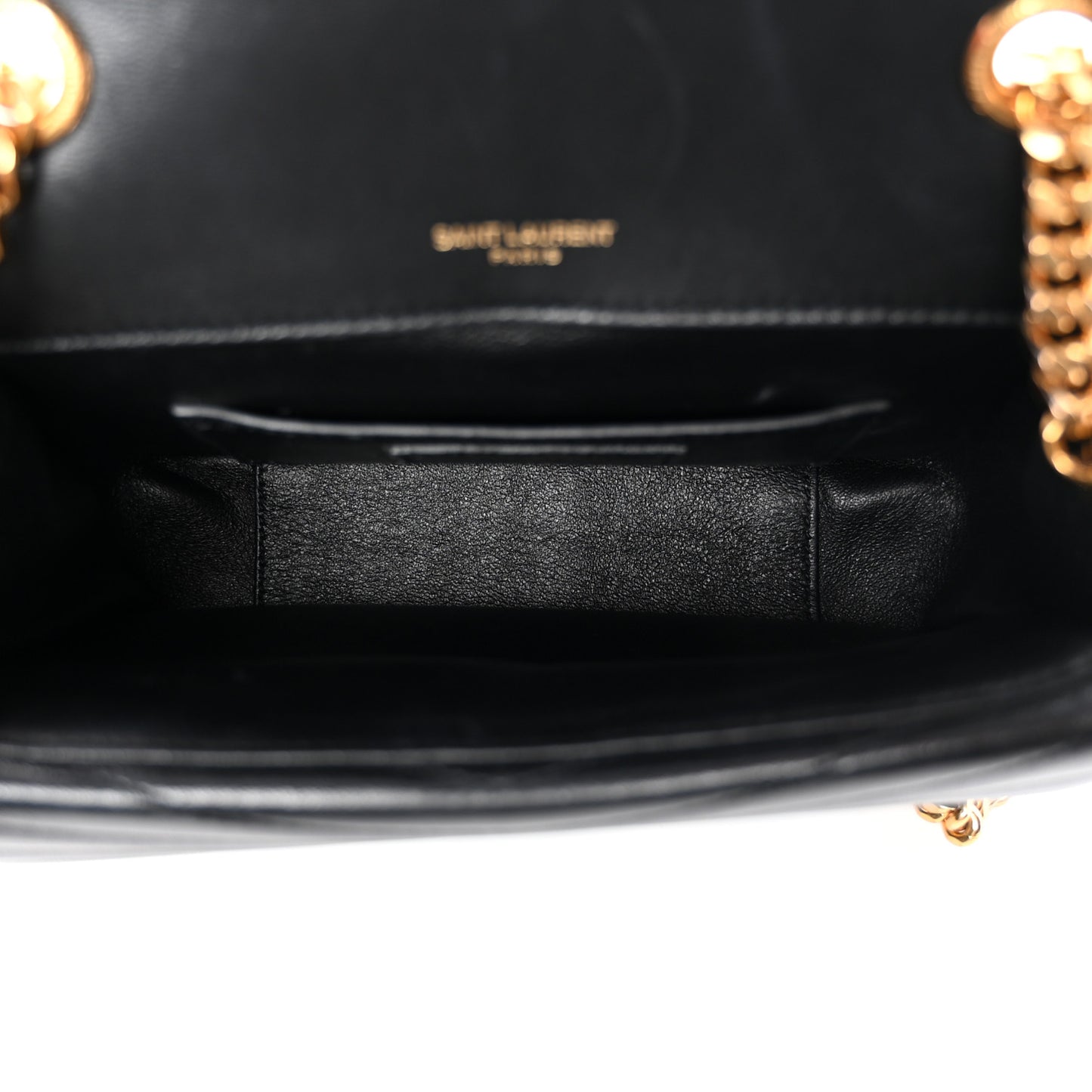 Lambskin Matelasse Chevron Monogram Small Sulpice Bag Black