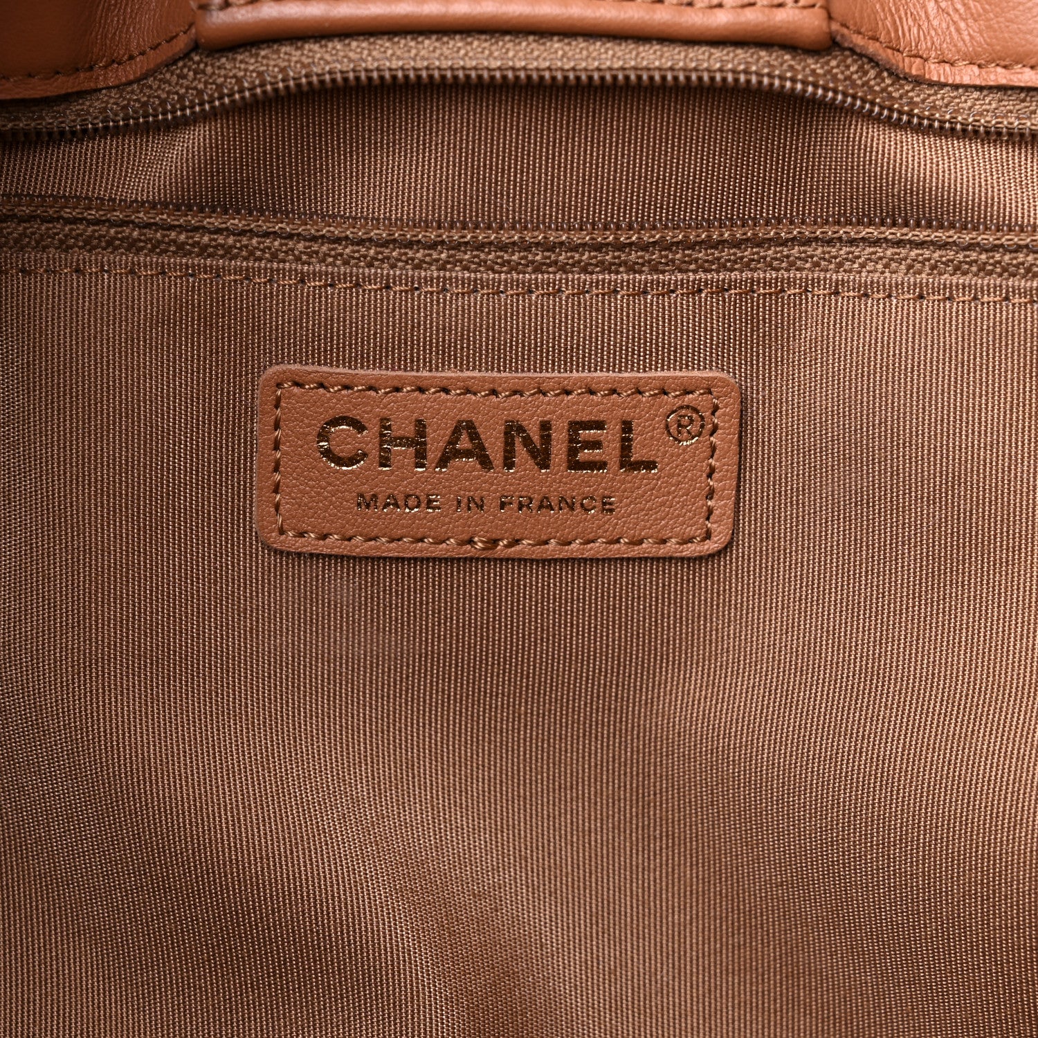 Chanel Calfskin Quilted Large Shopping Tote Dark Beige 6 of 14