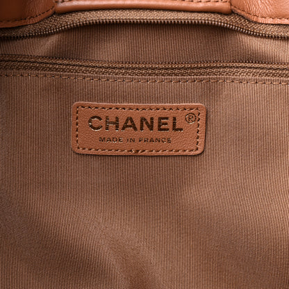 Chanel Calfskin Quilted Large Shopping Tote Dark Beige 6 of 14