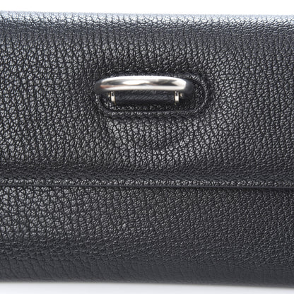 Burberry Goatskin D-Ring Continental Wallet Black 7 of 7
