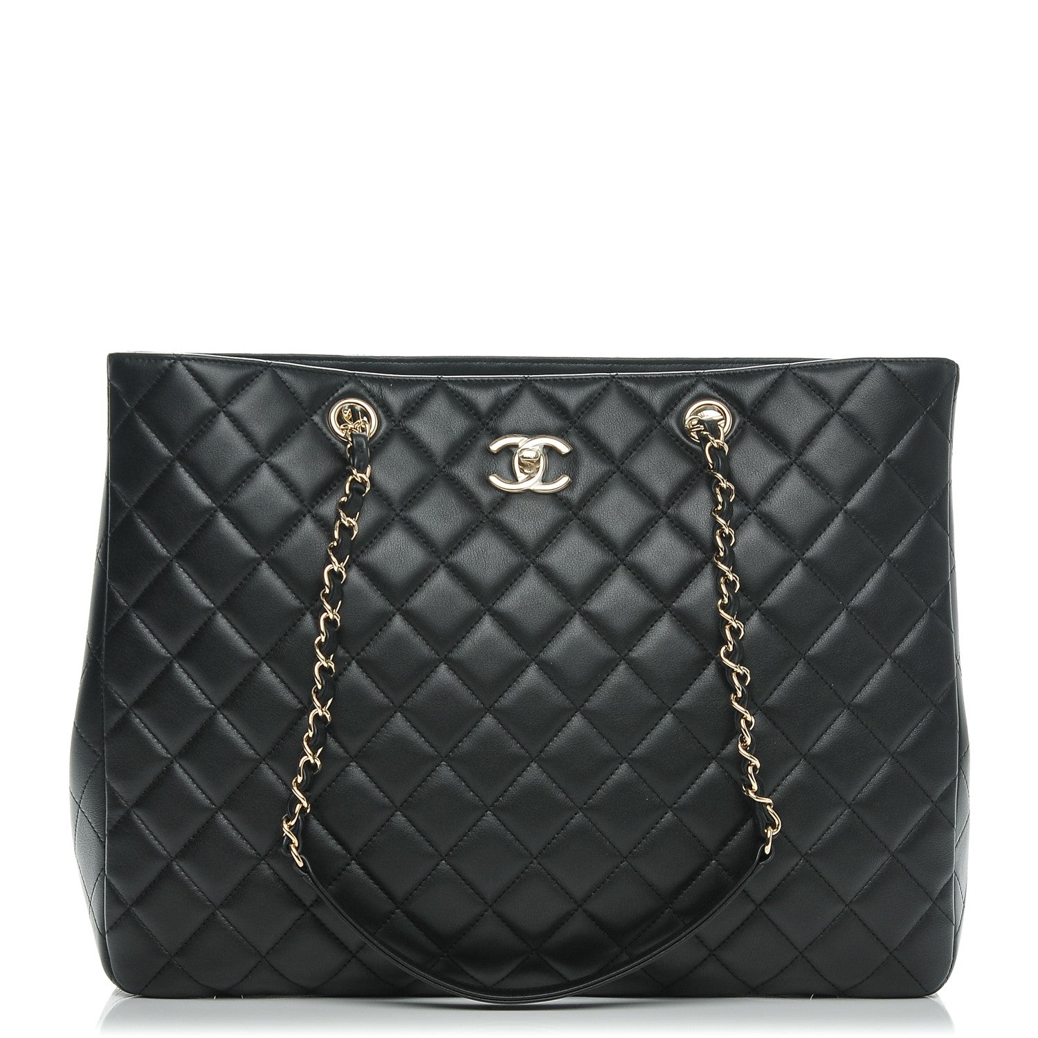 Chanel Calfskin Quilted Timeless Tote Black 1 of 7