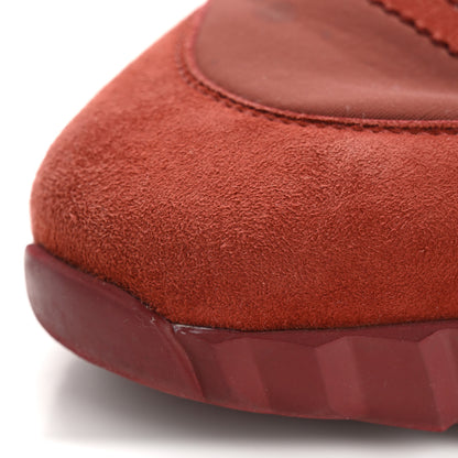 Hermes Parachute Fabric Suede Goatskin Bouncing Sneakers 37.5 Bordeaux 13 of 15