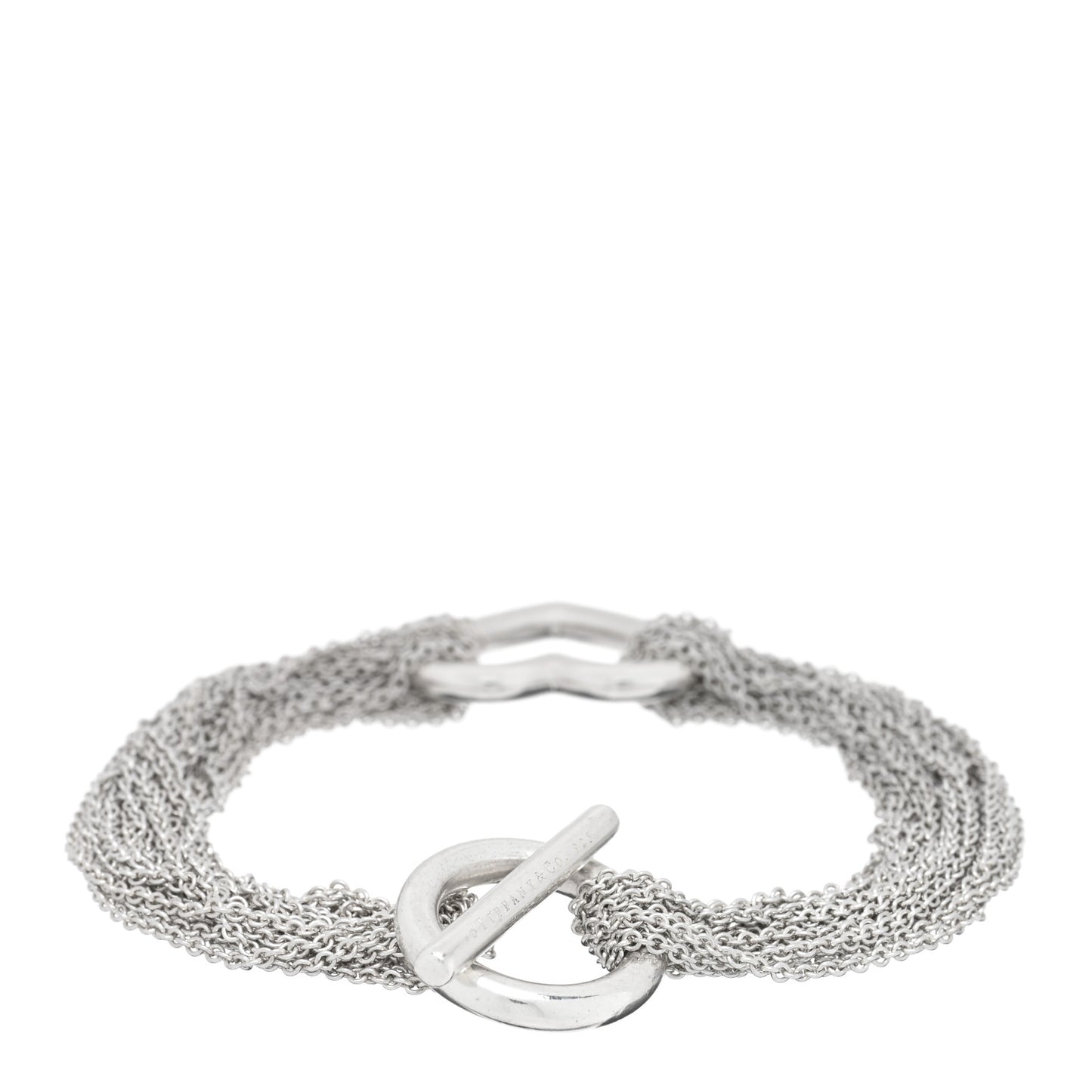 Sterling Silver Open Heart Multi Strand Bracelet
