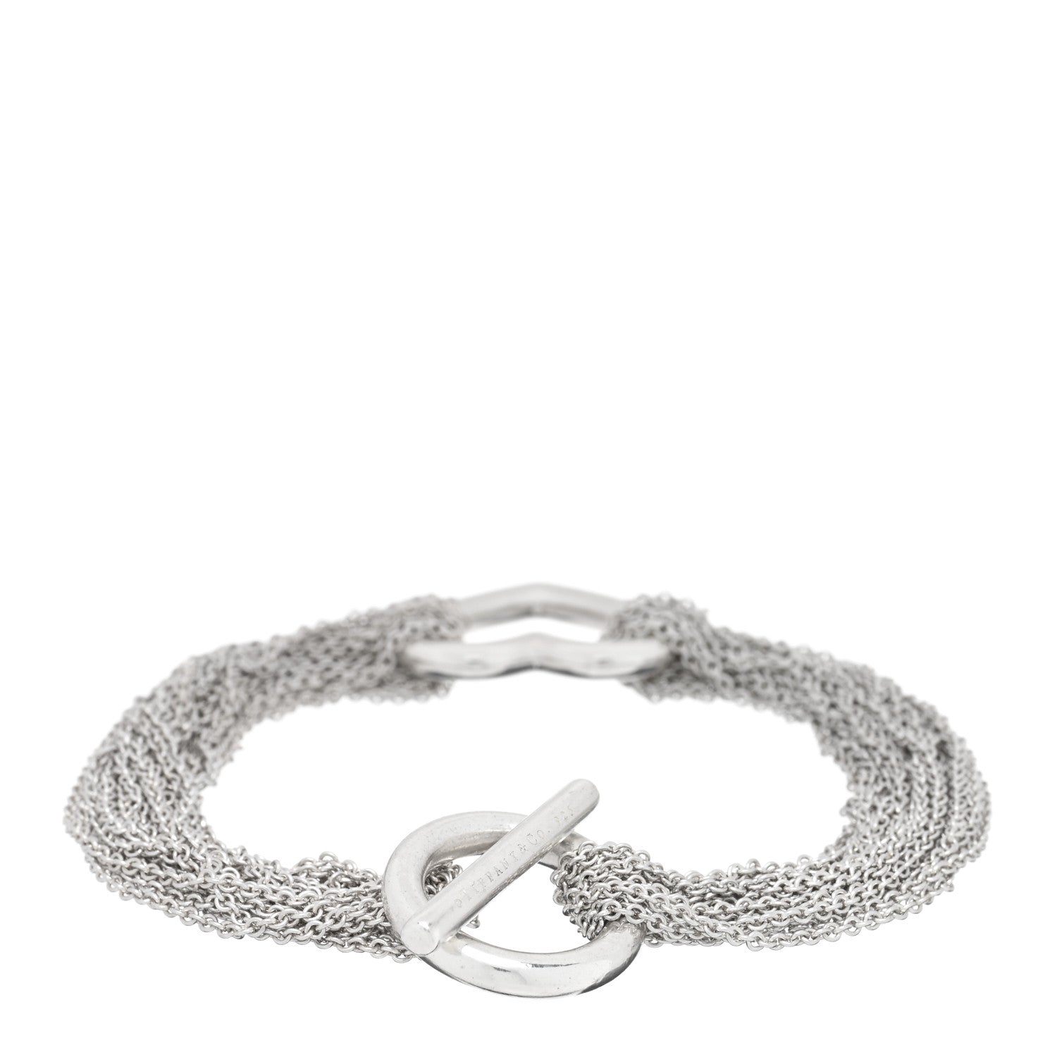 Tiffany Sterling Silver Open Heart Multi Strand Bracelet 2 of 3