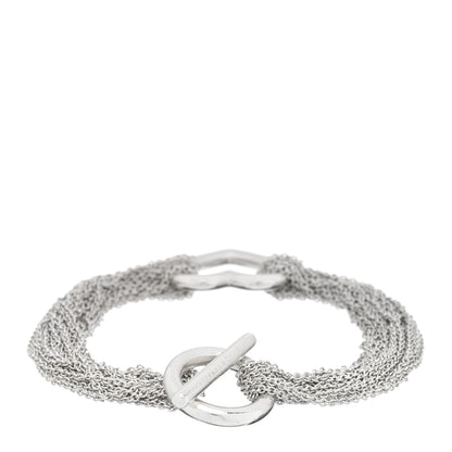Tiffany Sterling Silver Open Heart Multi Strand Bracelet 2 of 3