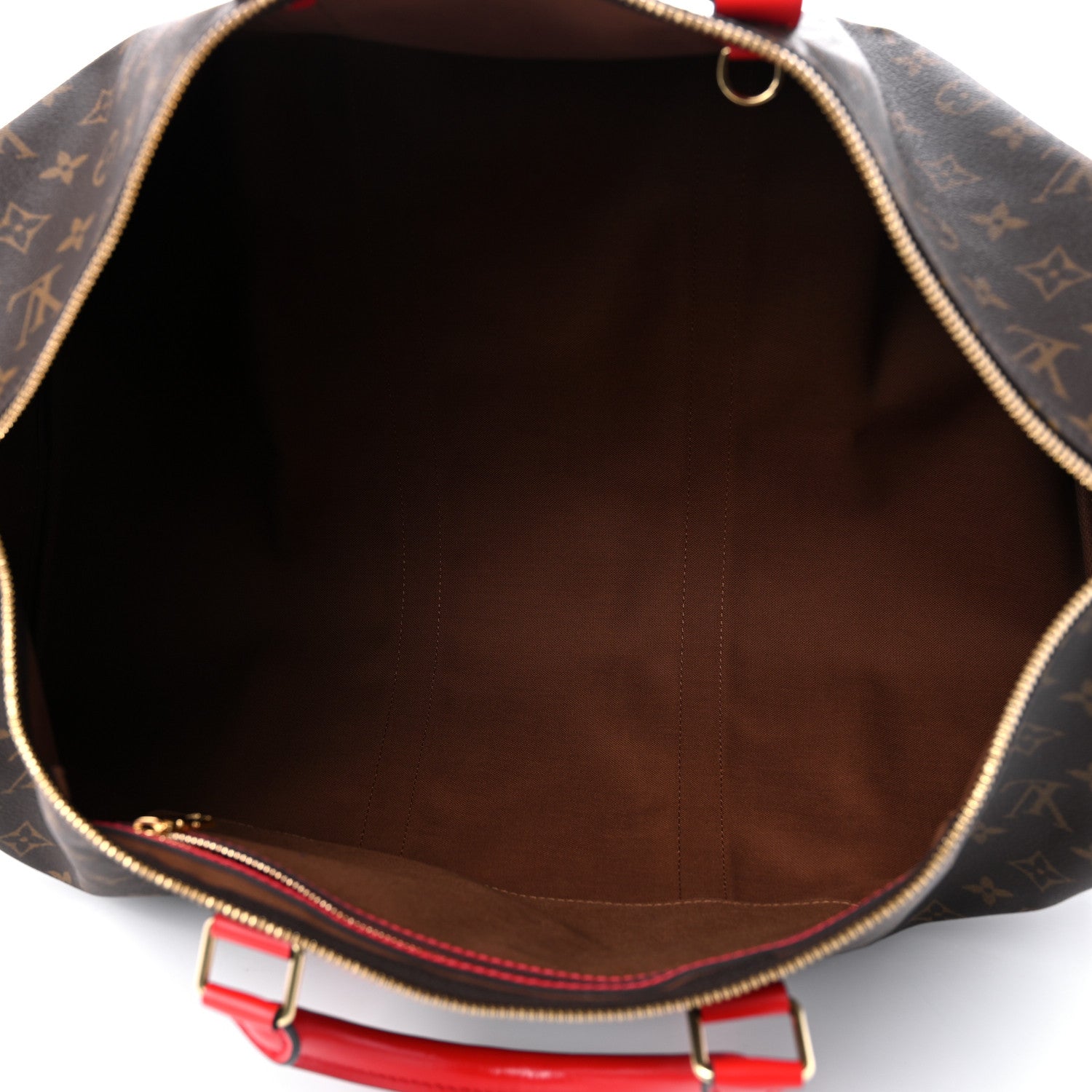 Louis Vuitton Calfskin Monogram Keepall Bandouliere 50 Coquelicot 4 of 8