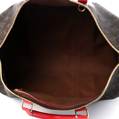 Louis Vuitton Calfskin Monogram Keepall Bandouliere 50 Coquelicot 4 of 8
