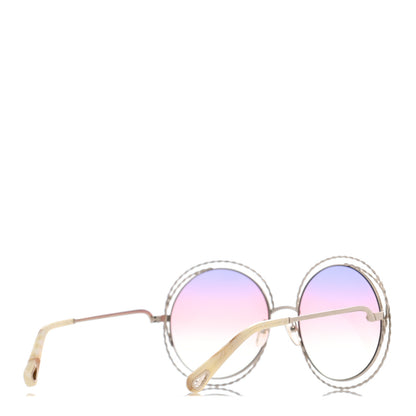 Chloe Metal Oversized Round Carlina Sunglasses CE114ST Rainbow 4 of 6