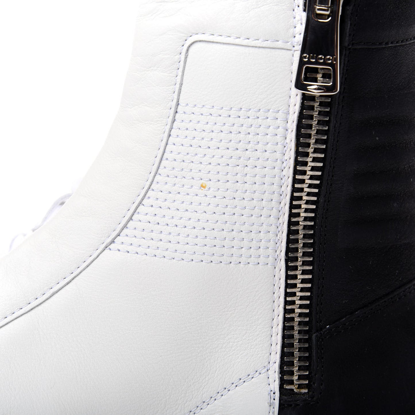 Calfskin Mens High Top Sneakers 9 White