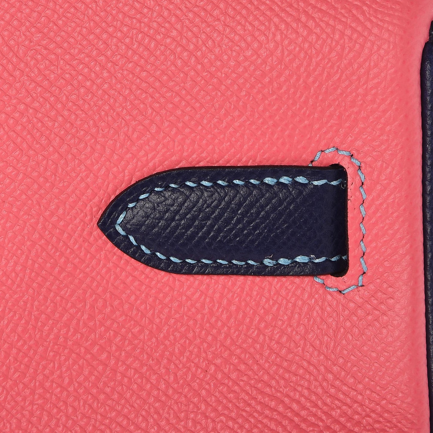 Epsom Horseshoe Birkin 30 Rose Azalee Bleu Saphir