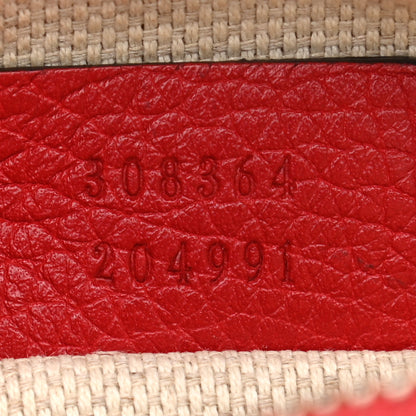 Gucci Pebbled Calfskin Small Soho Disco Bag Tabasco Red 7 of 14