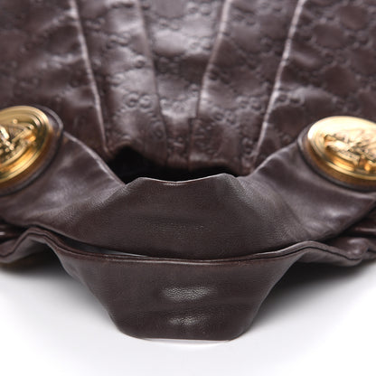 Gucci Guccissima Medium Hysteria Top Handle Bag Chocolate 9 of 13