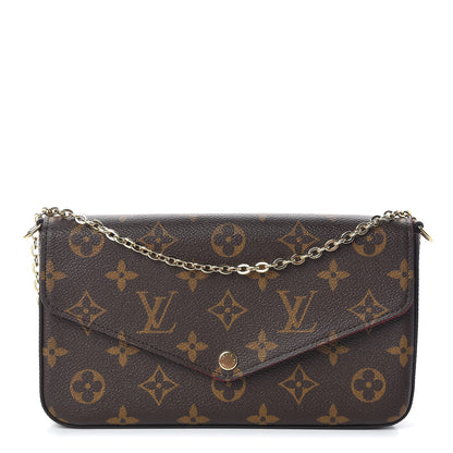 Louis Vuitton Monogram Pochette Felicie Chain Wallet Fuchsia 1 of 14