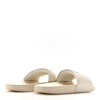 Gucci X BNF Nappa Pantoufle Bananya Womens Pool Slide Sandals 40 Mystic White 5 of 10