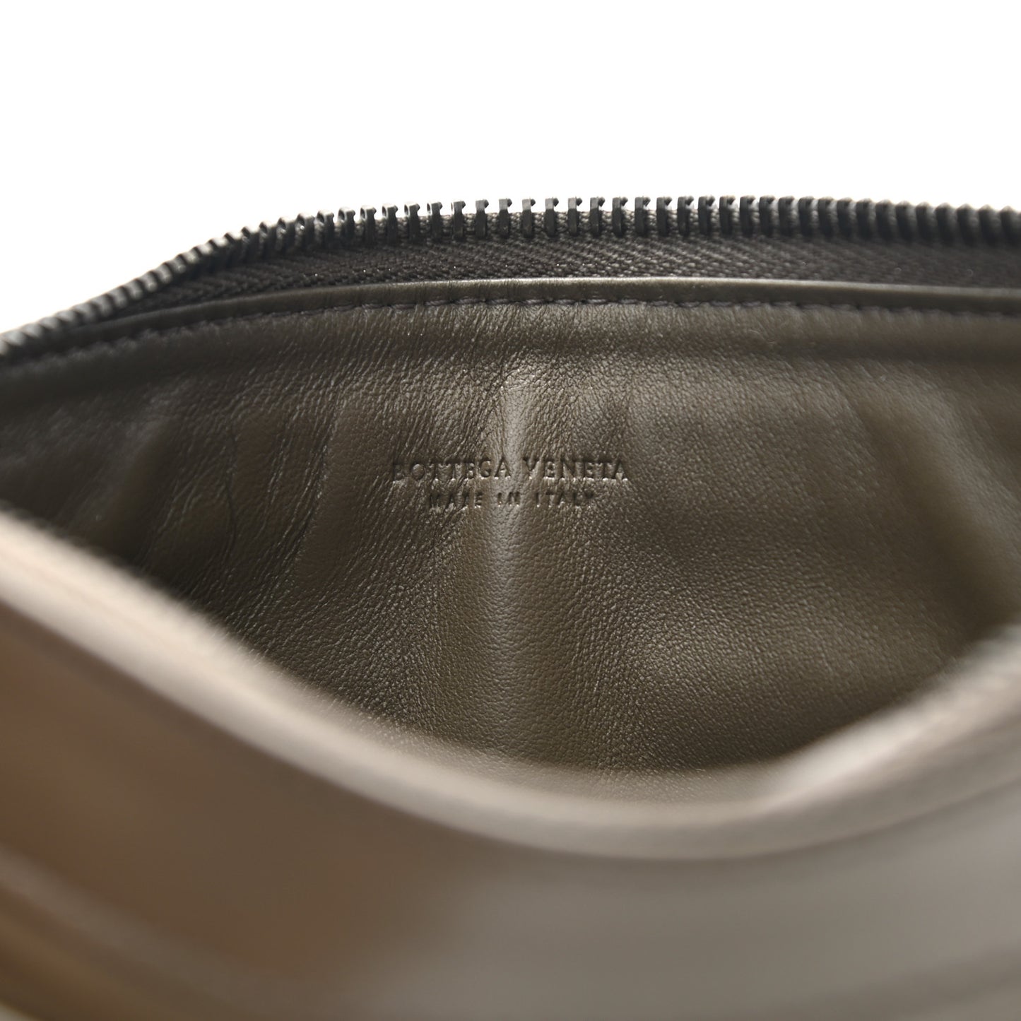 Nappa Intrecciato Wristlet Zip Wallet New Steel