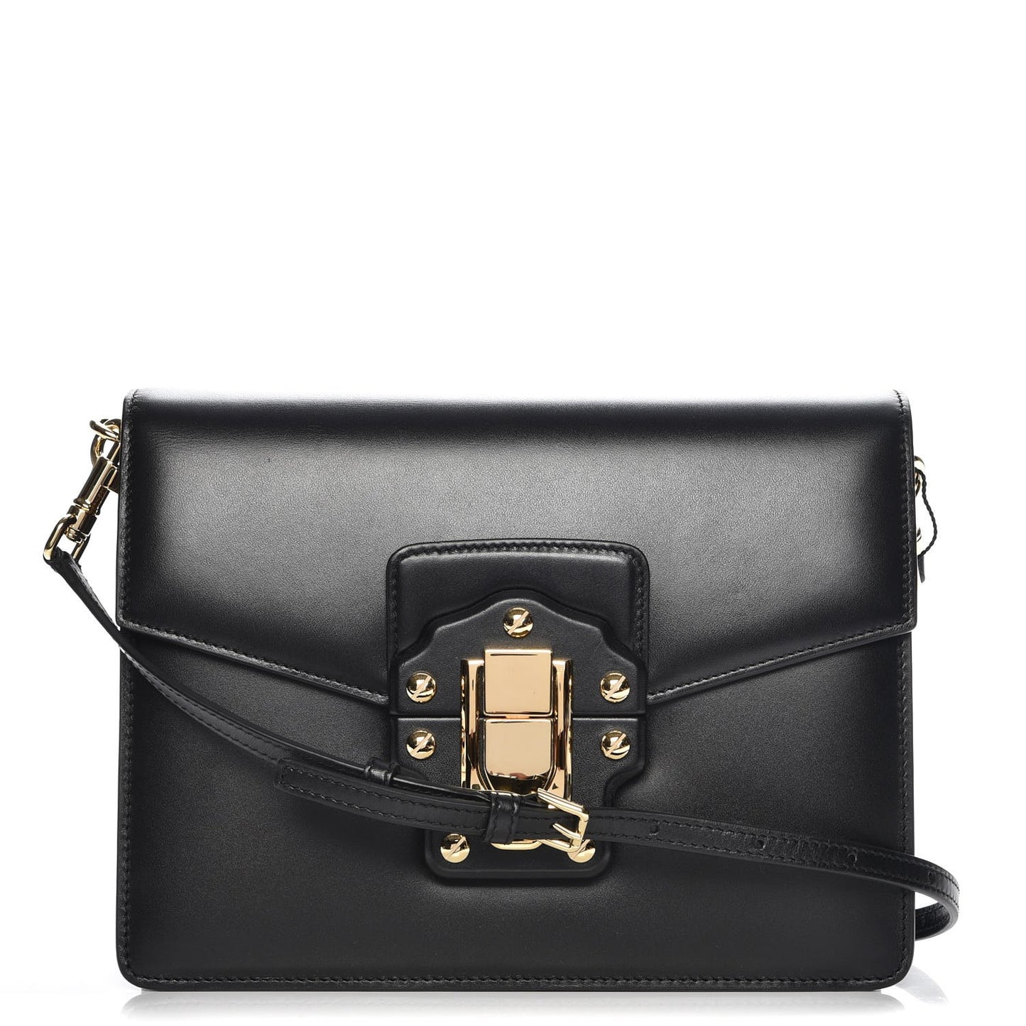 Calfskin Lucia Shoulder Bag Black
