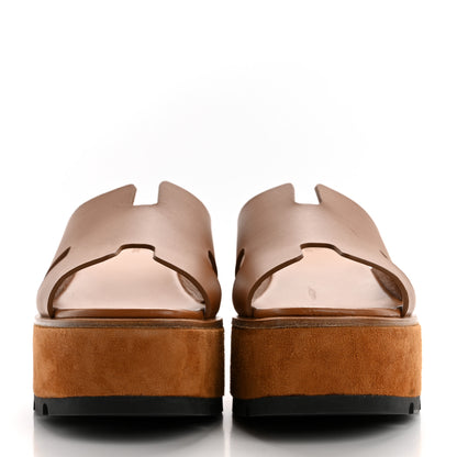 Hermes Calfskin Suede Goatskin Eze 30 Sandals 41 Naturel 2 of 9