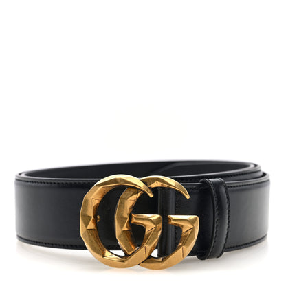Gucci Plutone Calfskin Geometric Double G 40mm Belt 110 44 Black 1 of 4
