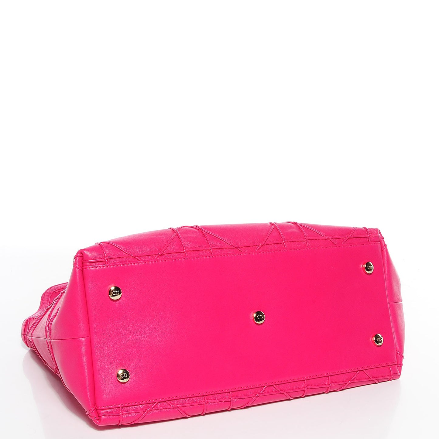 Lambskin Cannage Medium Granville Tote Fuchsia