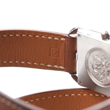Hermes Stainless Steel Barenia 23mm Cape Cod Double Tour Quartz Watch Fauve 5 of 6