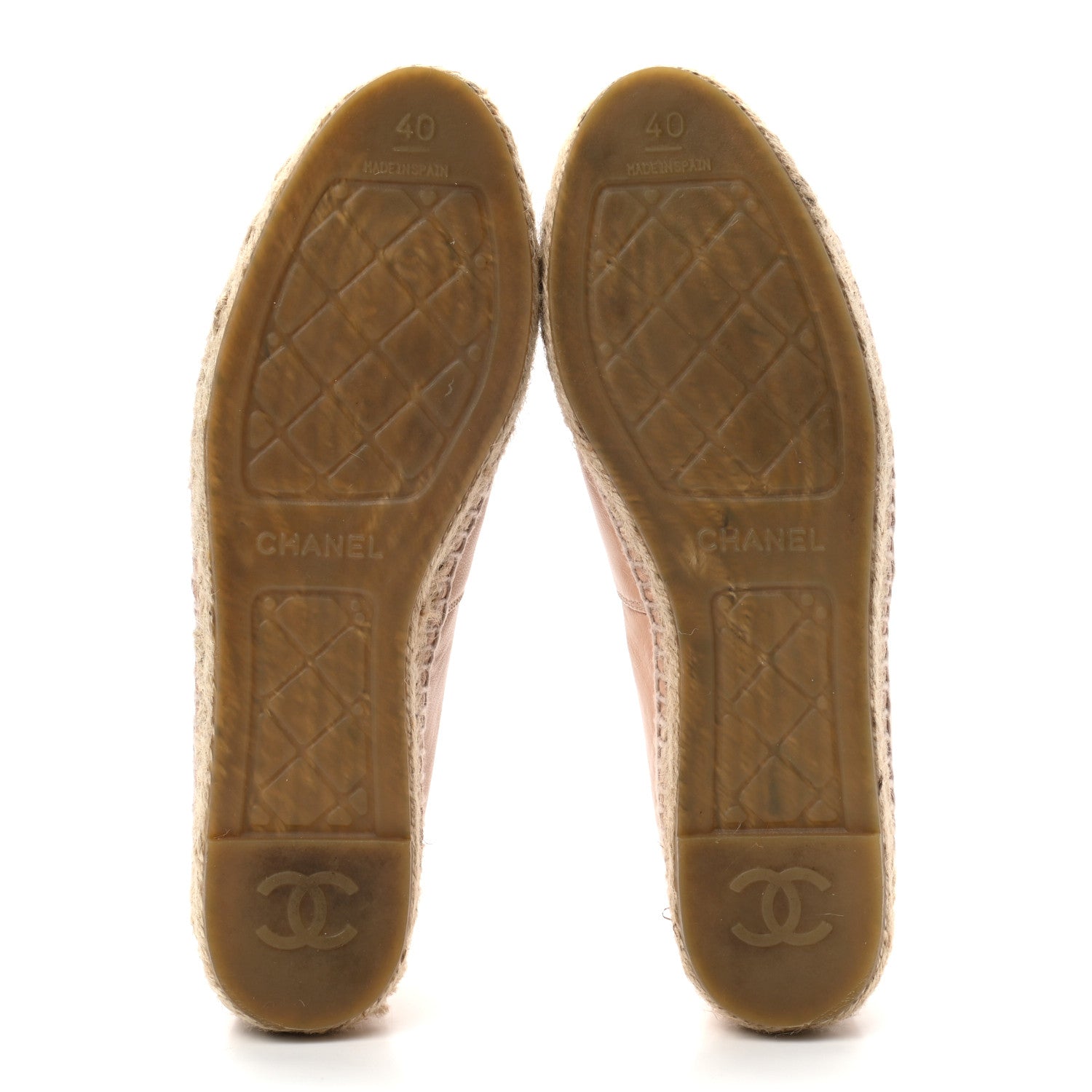 Chanel Lambskin CC Espadrilles 40 Nude 5 of 9