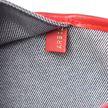Louis Vuitton Denim Damier Monogram Patchwork Neverfull Blue Rouge 8 of 12