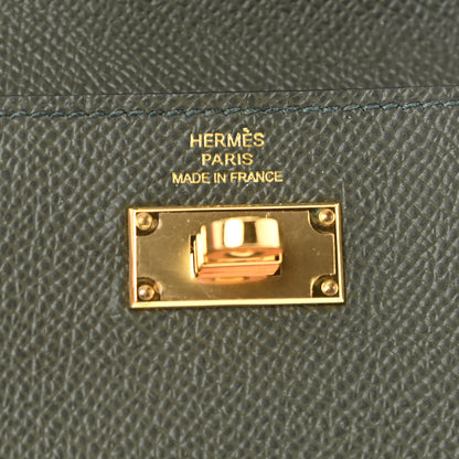 Hermes Epsom Kelly Pocket Compact Wallet Vert De Gris 6 of 8