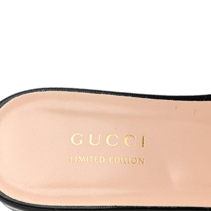 Gucci Malaga Kid Matelasse Enamel GG Marmont Flat Slide Sandals 35.5 35.5 Dusty Azure Burro 7 of 9