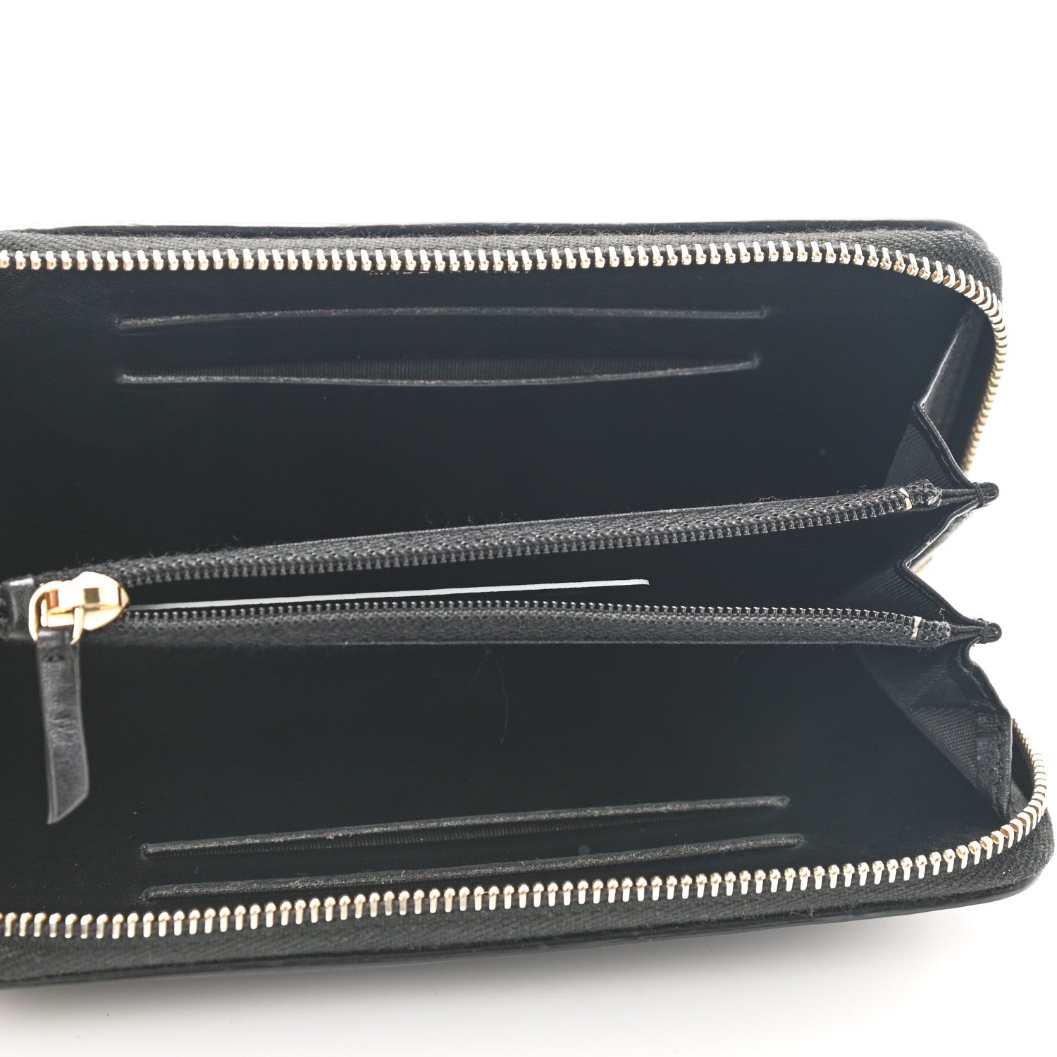 Chanel Caviar Quilted Medium Filigree Zip Around Wallet Black 5 of 9