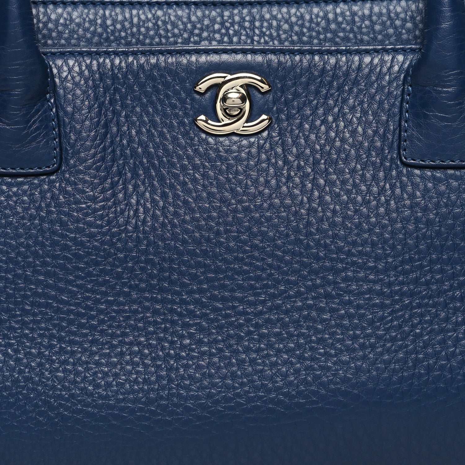 Chanel Calfskin Cerf Executive Shopper Tote Blue 11 of 14