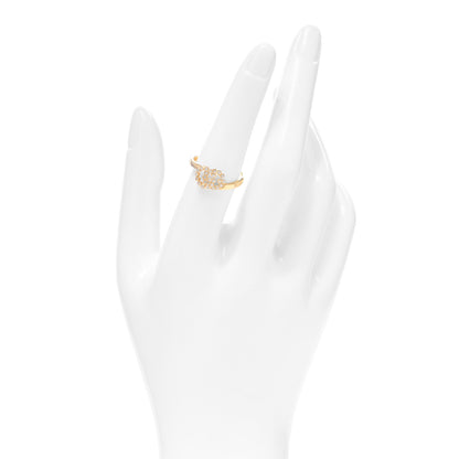 Gucci 18K Yellow Gold Diamond Running G Ring 54 6.75 2 of 5