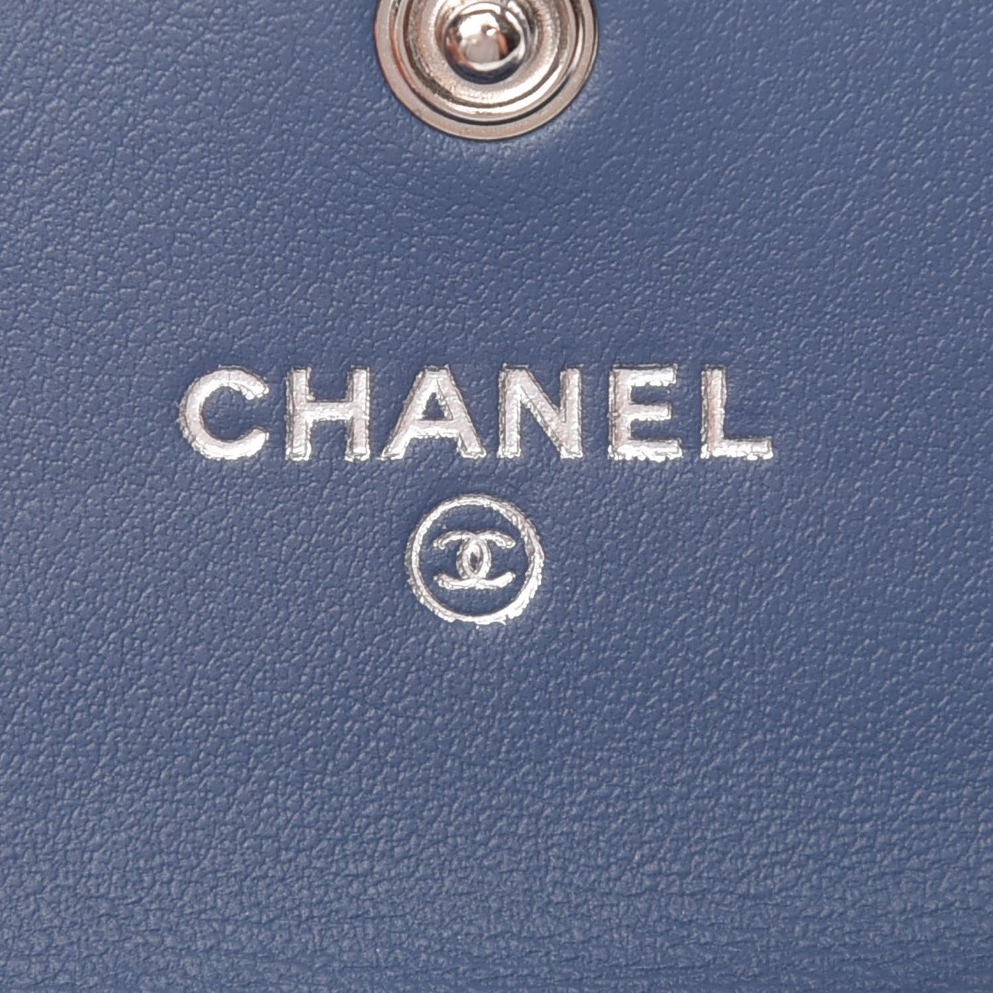 Denim Camelia Charms Card Holder Blue
