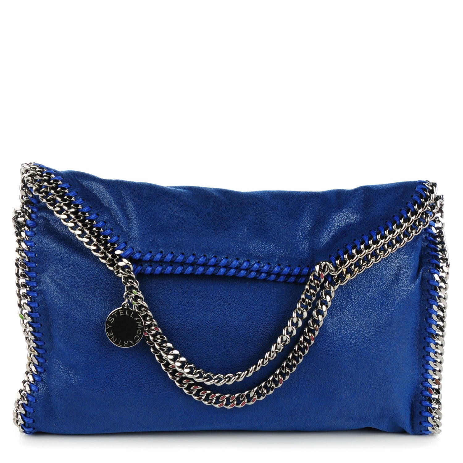 Stella McCartney Shaggy Deer Small Falabella Fold Over Tote Blue 1 of 9