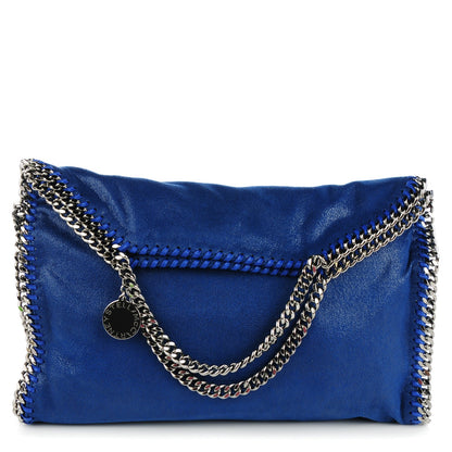 Stella McCartney Shaggy Deer Small Falabella Fold Over Tote Blue 1 of 9