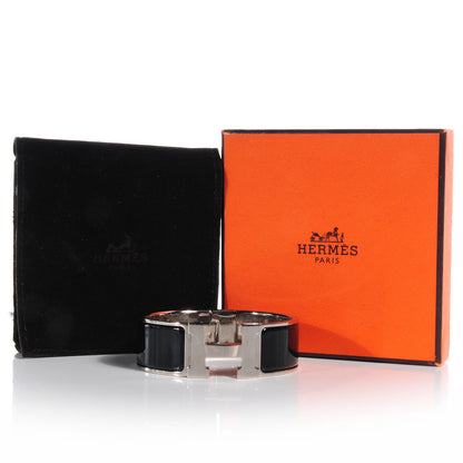 Hermes Enamel Clic Clac H Bracelet Wide PM Black 5 of 5
