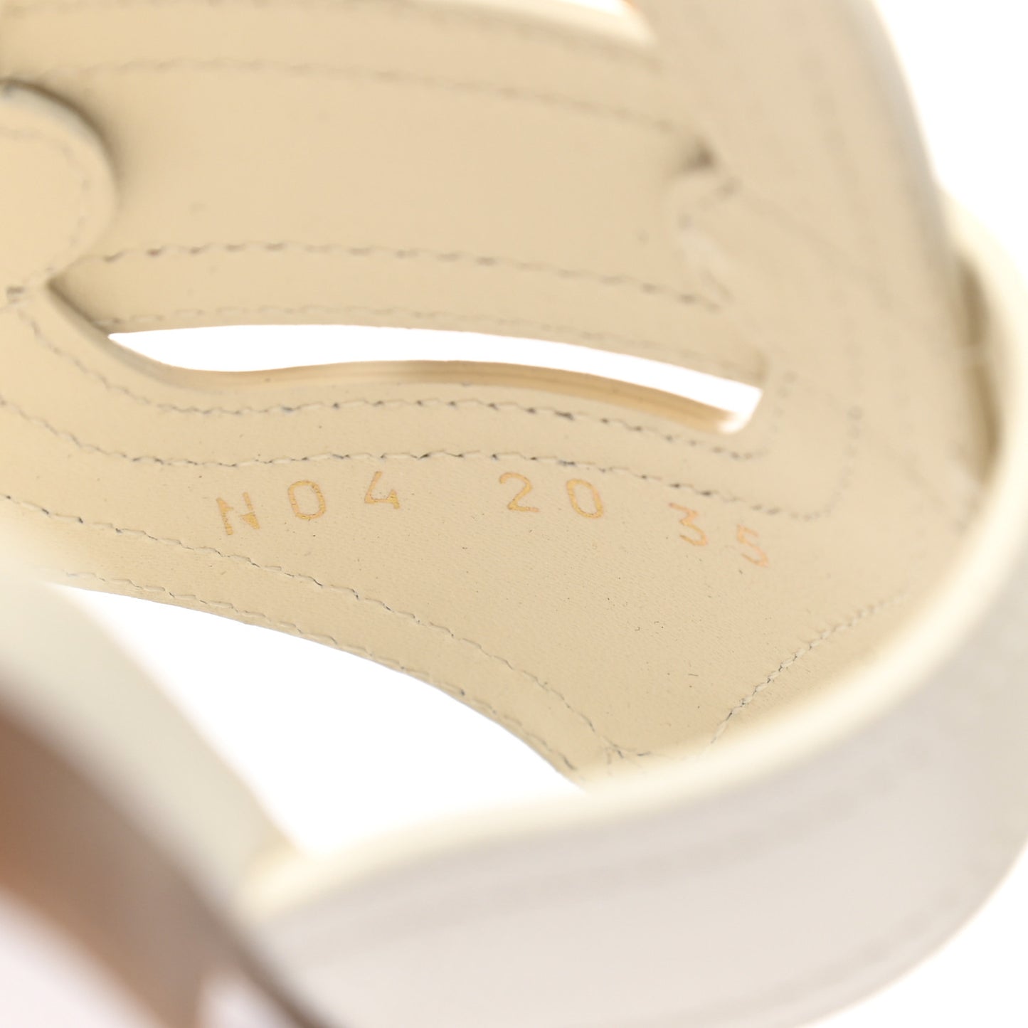 Calfskin 30 Montaigne Thong Sandals 35 White