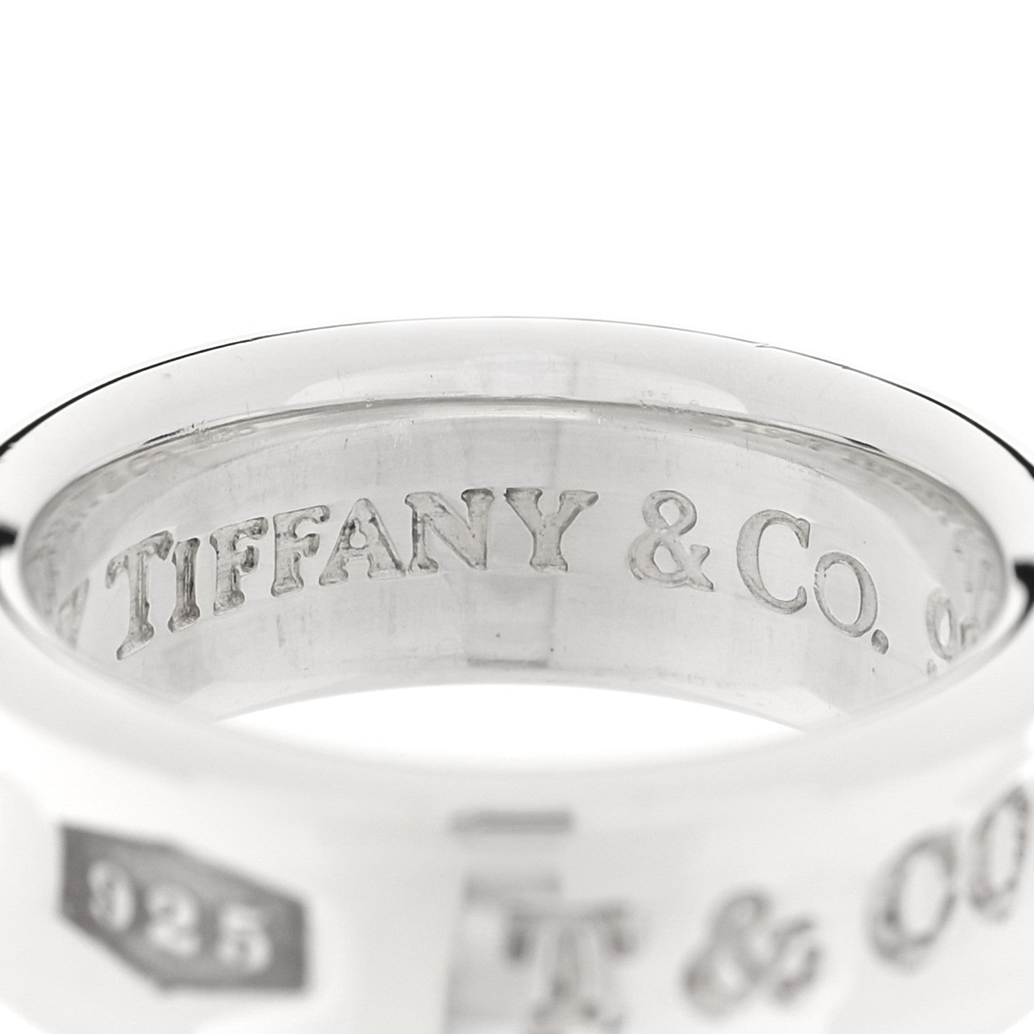 Tiffany Sterling Silver 1837 Band Ring 50 5.5 4 of 4