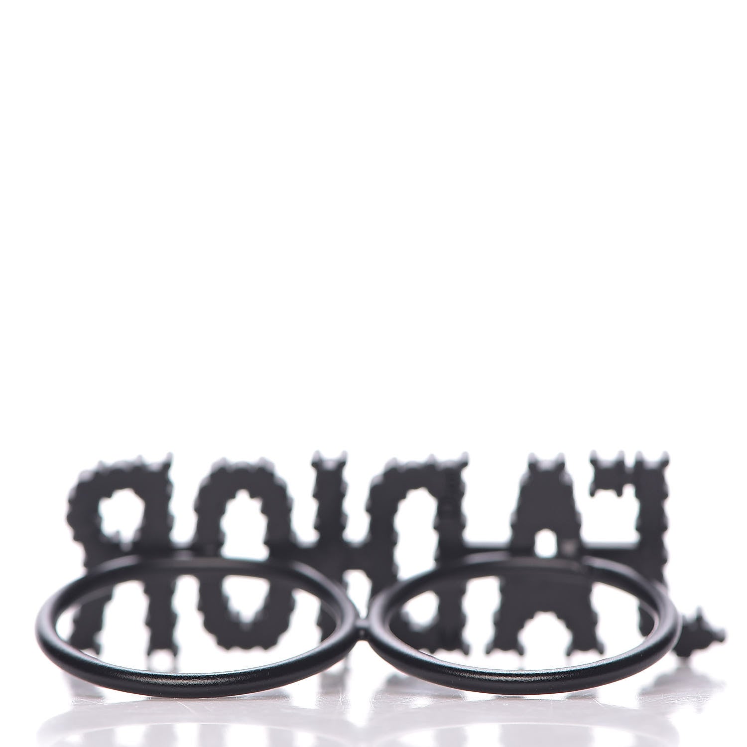 Christian Dior Crystal J'Adior Double Ring M Black 3 of 5